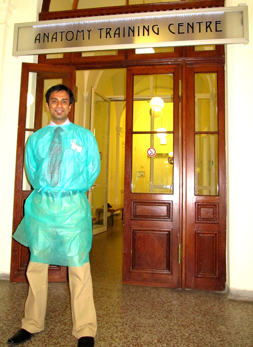 Dr. Debraj Shome at Anatomy Training Center, Vienna, Austria